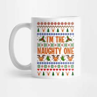 Nice and Naughty Ugly Christmas Matching Sweatshirts Mug